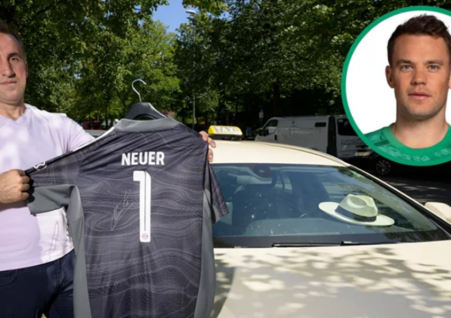 Taksisti shqiptar i ktheu portofolin e humbur Neuer-it, portieri gjerman e shpërblen në mënyrë qesharake