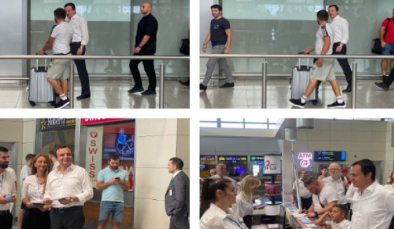 Kurti takon bashkatdhetarët në aeroport