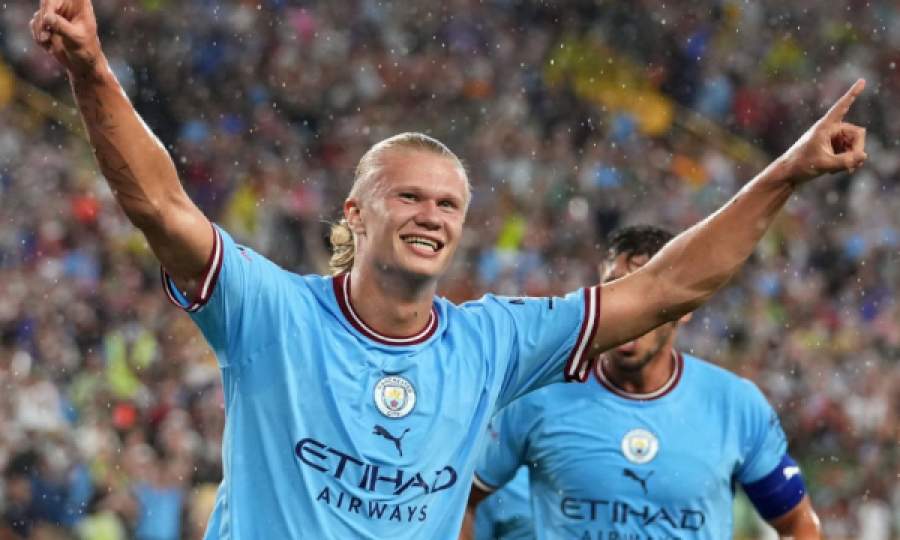 Haaland e kalon Man Cityn në epërsi