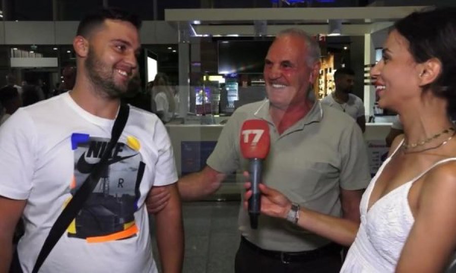 Babai pret djalin në aeroport: S’ka gëzim më të madh se kur m’vjen, nuk përshkruhet me fjalë