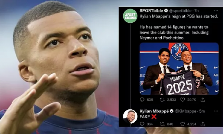 Mbappe mohon publikisht se ka bërë një listë të largimeve për PSG