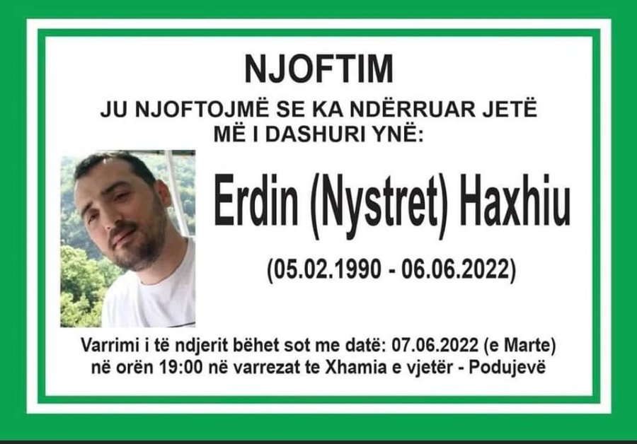 Sot i jepet lamtumira e fundit të riut që humbi jetën tragjikisht në Prishtinë