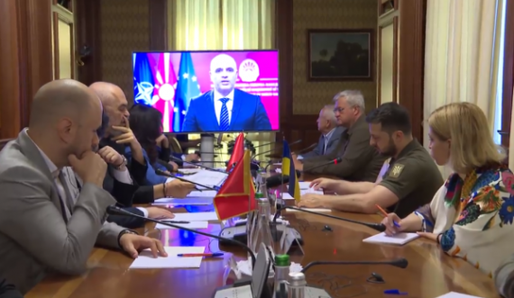 Rama e Abazoviq te Zelensky, Kovacevski merr pjesë në takim virtualisht