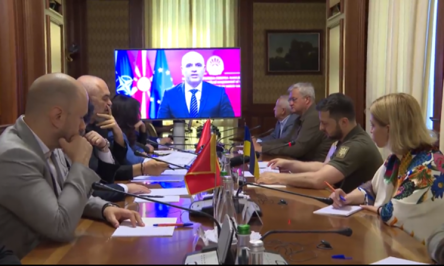 Rama e Abazoviq te Zelensky, Kovacevski merr pjesë në takim virtualisht