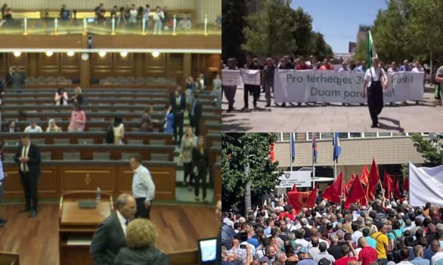 Nis edhe një protestë tjetër në shesh, veteranët pranë Kuvendit, deputetët në pauzë