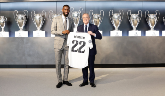 Antonio Rudiger prezantohet te Real Madridi