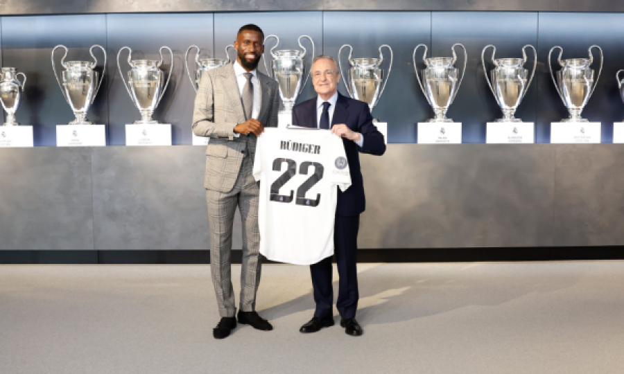 Antonio Rudiger prezantohet te Real Madridi