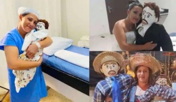 U martua me kukullën prej lecke, 37-vjeçarja thotë se ka lindur një fëmijë me të
