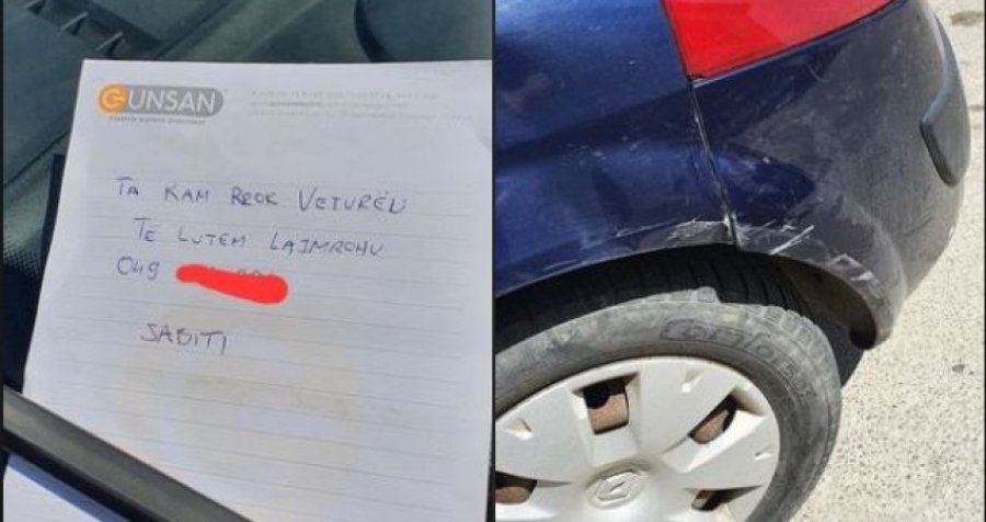 I moshuari godet një veturë në parking në Prishtinë, mesazhi i tij në letër bëhet viral