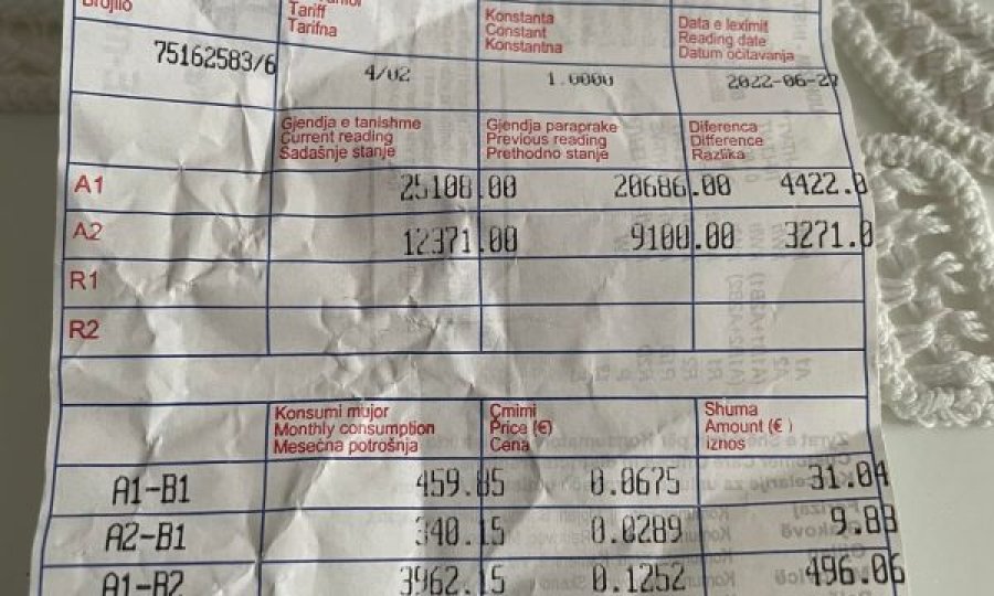 Qytetarit nga Kosova i vjen fatura 768 euro, dyshon se KEDS ia ka bërë qëllimisht