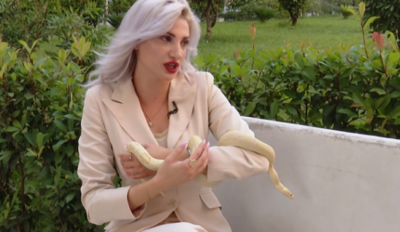 Të jetosh me një gjarpër, policja shqiptare: E kam anti-stres