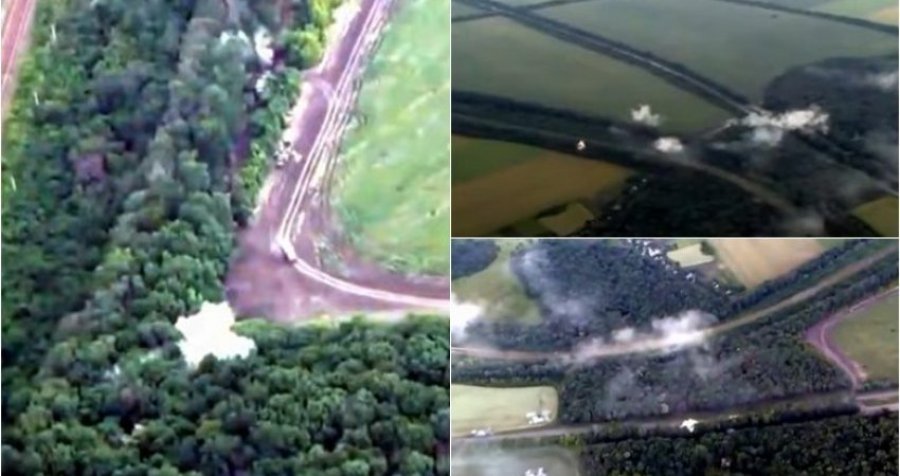 Parashutistët ukrainas shkatërrojnë me municion kolonën e automjeteve ruse