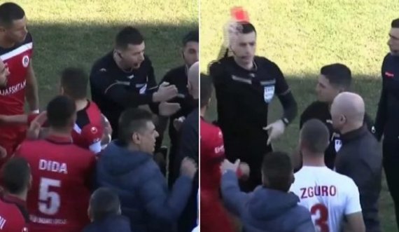Ndodh në futbollin shqiptar: Gjyqtari i ndëshkon lojtarët me kartonë të kuq pa filluar loja!