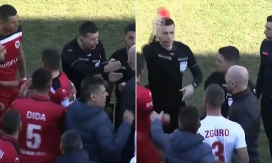 Ndodh në futbollin shqiptar: Gjyqtari i ndëshkon lojtarët me kartonë të kuq pa filluar loja!