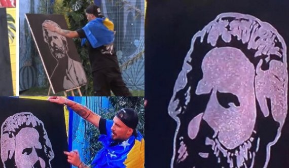 Donald Veshaj i dërgon familjes së Adem Jasharit portretin që realizoi në “Big Brother VIP”/VIDEO