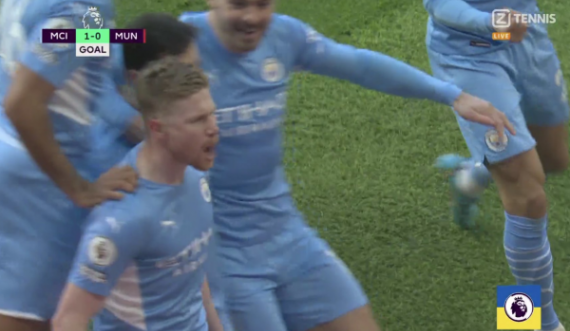 De Bruyne e kalon Cityn në epërsi ndaj Unitedit