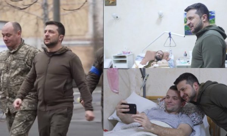 Zelenskiy shkon në spital për t’i vizituar ushtarët e plagosur