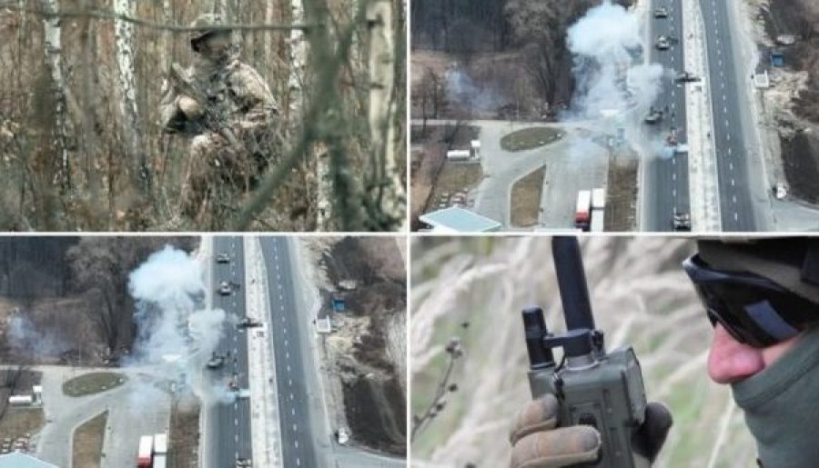 Skuadra elitë “Ujqërit” e Ukrainës sulmon kolonën me tanke ruse