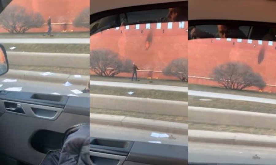 Rusi gjuan me koktej molotovi muret e Kremlinit në Moskë