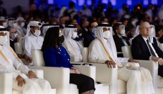 Presidentja Osmani në Katar, merr pjesë në ceremoninë hapëse të Forumit të Dohas