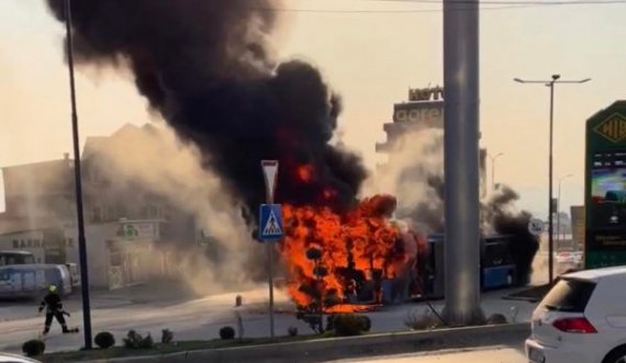 Digjet autobusi në Prishtinë