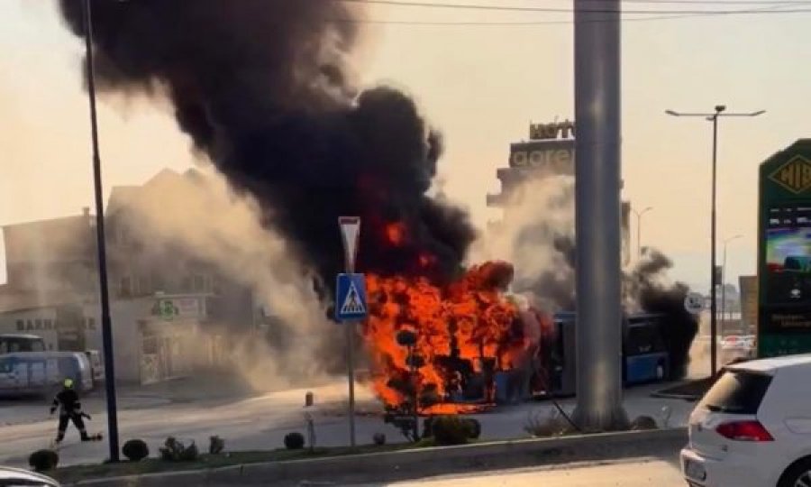 Digjet autobusi në Prishtinë