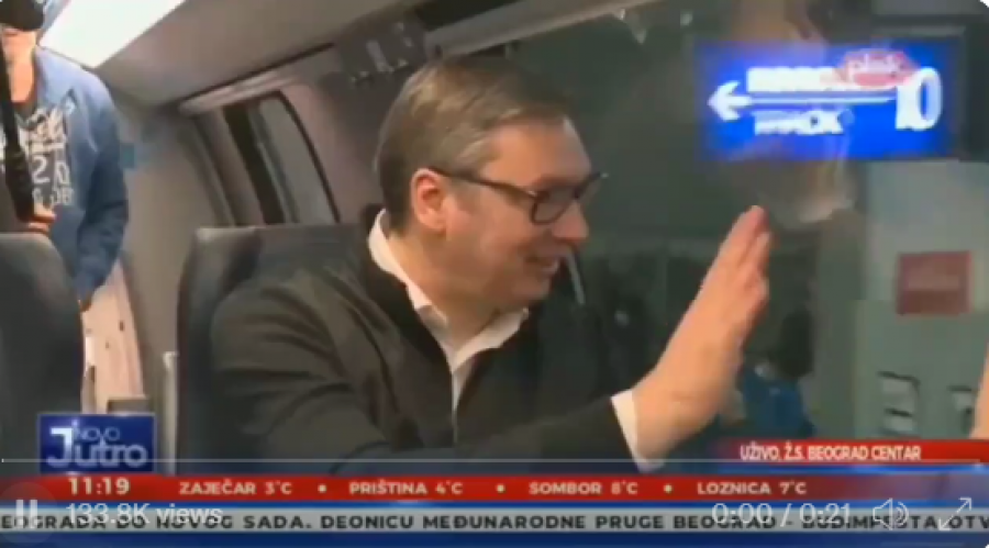 Kë po e përshëndetet Vuçiqi? Asnjë person i pranishëm në përurimin e hekurudhës Beograd-Budapest