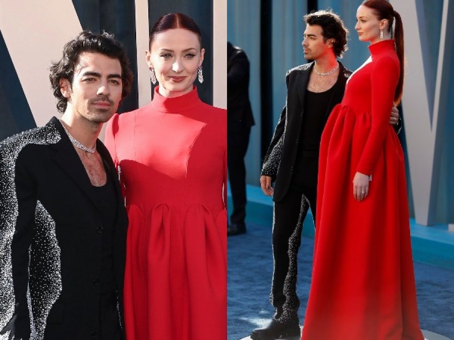 Çmimet “Oscar 2022″/ Sophie Turner rrëmben vëmendje me barkun e rrumbullakosur në tapetin e kuq