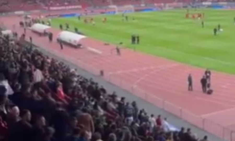 Kjo është atmosfera në stadium pak para fillimit të ndeshjes Zvicër – Kosovë