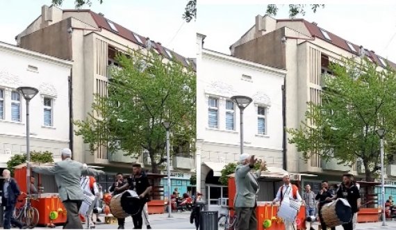 Qytetari në Mitrovicë hedh valle me tupanë në qendër të qytetit