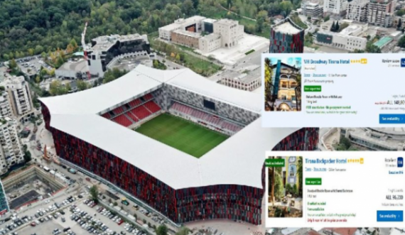 Finalja e Conference League: Çmenden hotelet në Tiranë, nga 600 në 1200 euro nata