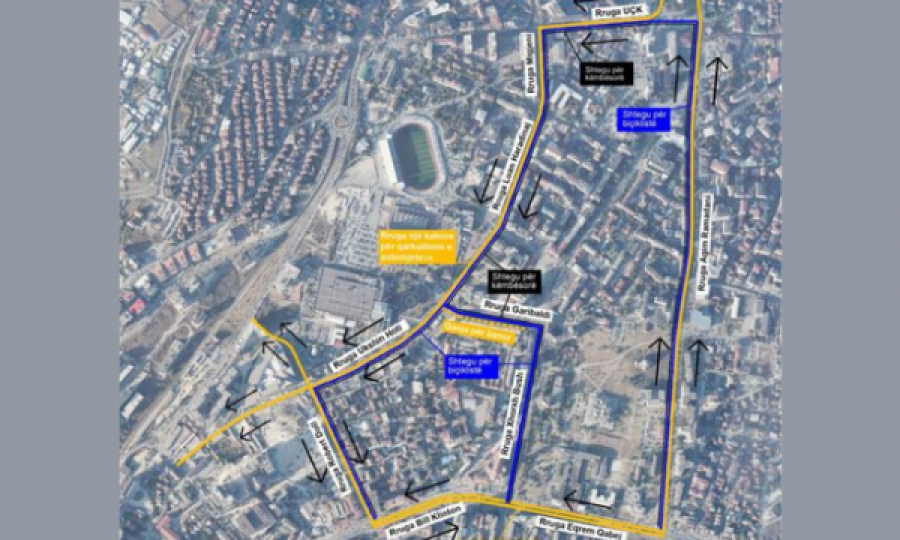 Vazhdon eksperimenti me  rrugët e Prishtines,  këto rrugë do të jenë njëkahëshe sot dhe nesër