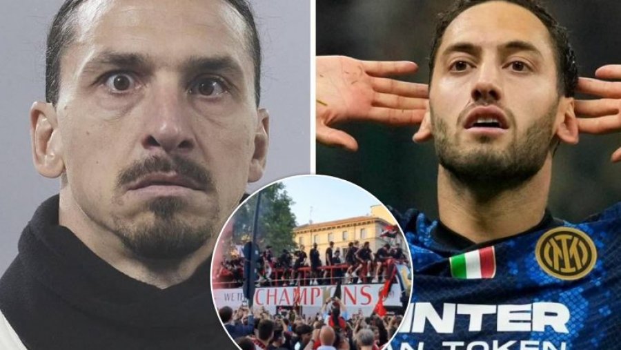 Ibrahimovic inkurajoi tifozët e Milanit ta fyenin Calhanoglun në paradën për titull