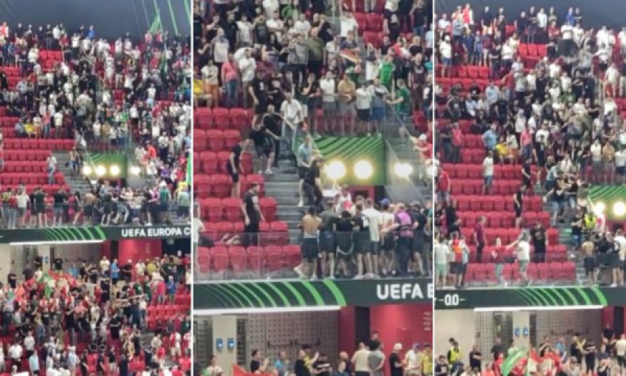 Plas sherri edhe në “Air Albania Stadium”, grushte te sektori i tifozëve të Feyenoordit