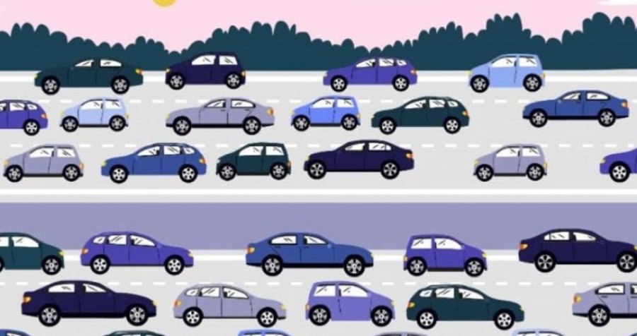 Kjo kërkon sy të 'mprehtë', a mund ta gjeni cila veturë s'i ka ndezur dritat dhe po rrezikon trafikun?