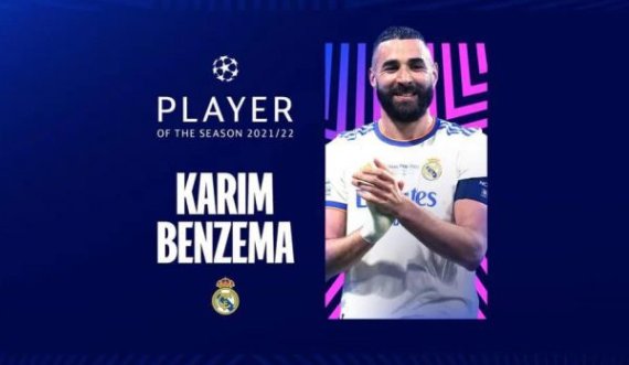 Benzema zgjidhet lojtari më i mirë i sezonit në Champions