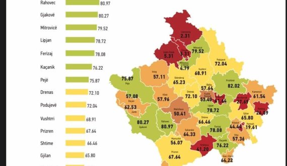 Rënditja e komunave më transparente në Kosovë, Prishtina e para