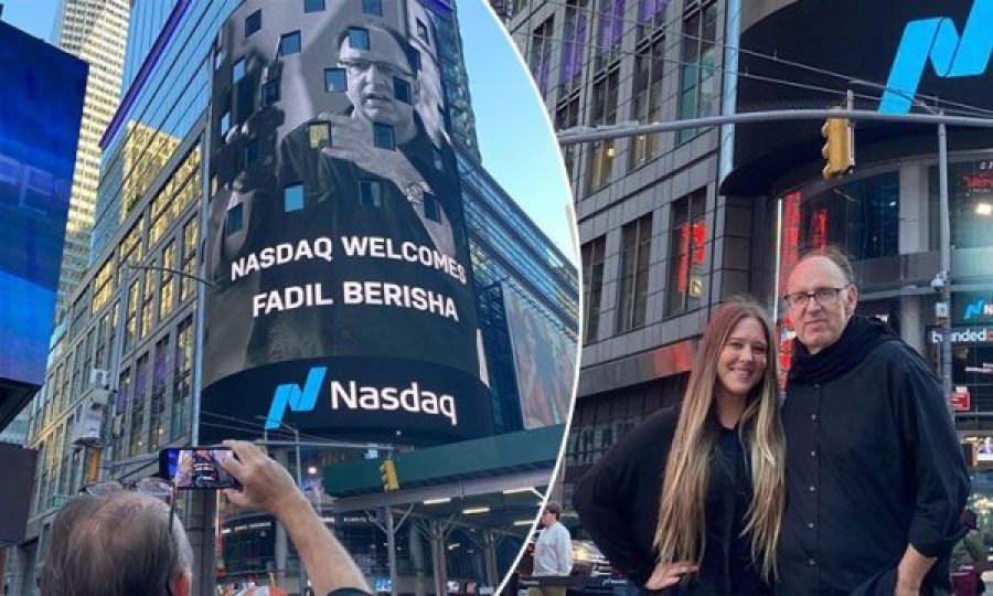 Fotografia dhe emri i Fadil Berishës shfaqet në ‘billboardet’ gjigante të New Yorkut