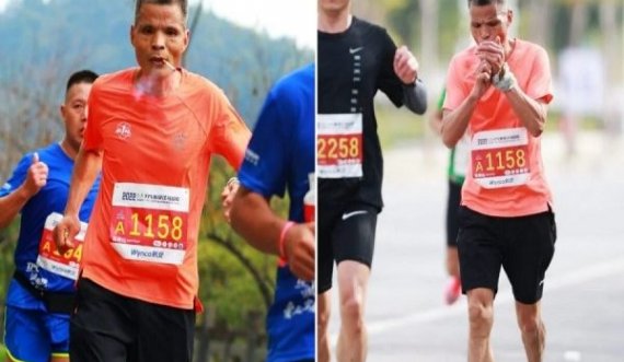 E pazakontë: Vrapon në maratonë afër 4 orë duke pirë duhan gjatë gjithë kohës