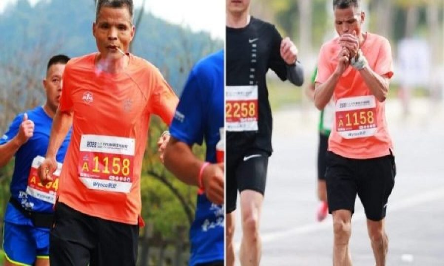 E pazakontë: Vrapon në maratonë afër 4 orë duke pirë duhan gjatë gjithë kohës