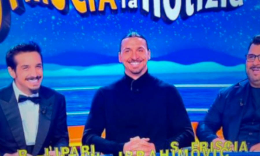 Ibrahimovic befason në televizionin italian, prezanton emisionin e tij televiziv me  të qeshura në studio