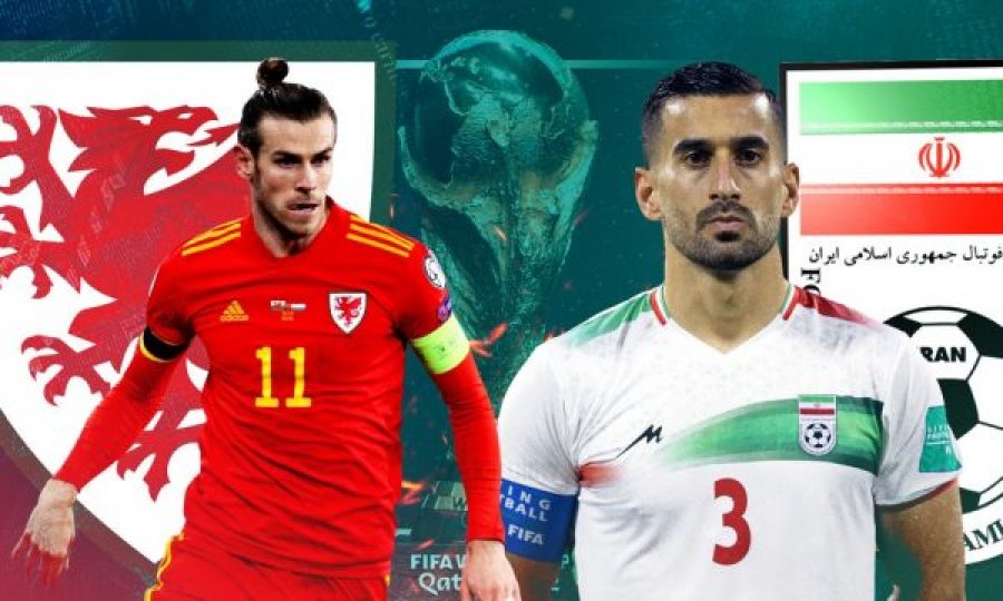 Publikohen formacionet zyrtare të duelit Uells-Iran,  ndeshjen e parë sot në vazhdim të kampionatit 