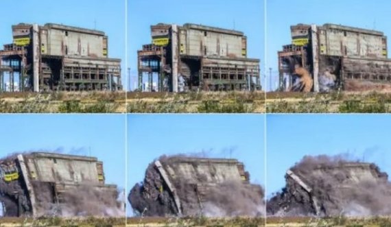 Momenti i shkatërrimit të një fabrike, u përdorën 1.6 tonë eksploziv
