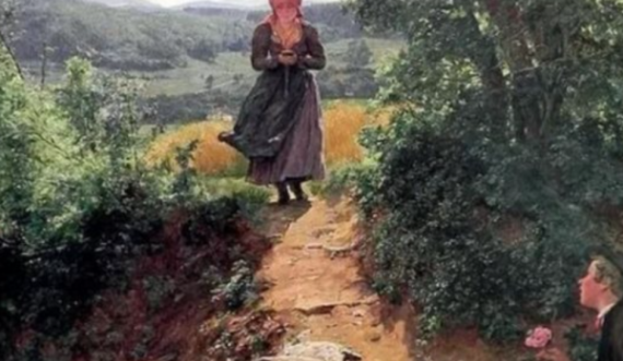 Piktura e viteve 1860, por me gruan me telefon në dorë?