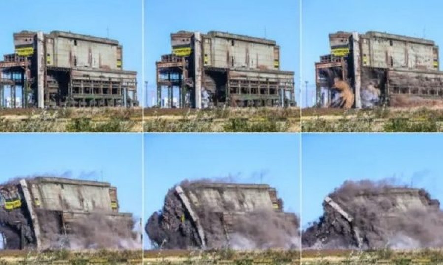Momenti i shkatërrimit të një fabrike, u përdorën 1.6 tonë eksploziv