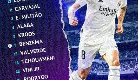 Real Madridi publikon 11-shen startuese ndaj Shakhtarit