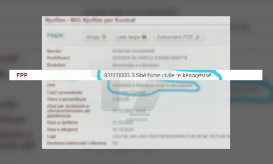 Komuna e Suharekës shpall tender për ‘shërbime civile të kënaqësisë’