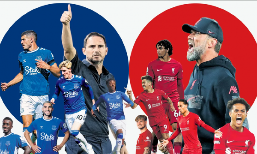 Everton – Liverpool, publikohen formacionet zyrtare