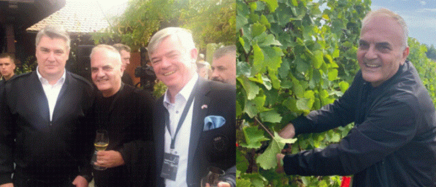 Berishaj i pashqetësuar me skandalin, vjel rrush e pi verë me presidentin kroat