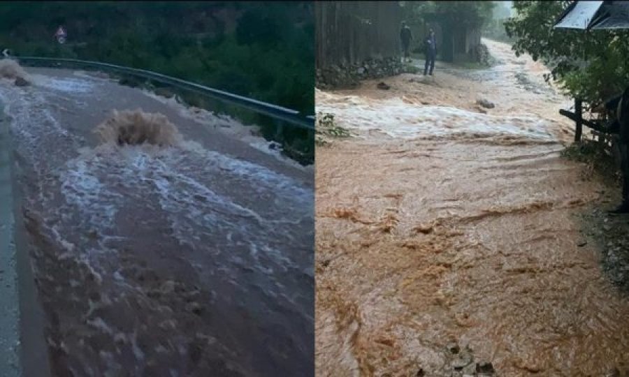 Pas reshjeve të mëdha të shiut  uji vërshon nëpër rrugët e Tropojës, kryebashkiaku ngre alarmin: Drejt një katastrofe